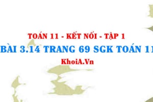 Bài 3.14 trang 69 SGK Toán 11 tập 1 Kết nối tri thức